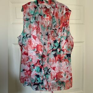 Liz Claiborne Ruffle Floral Sleeveless w/Cami